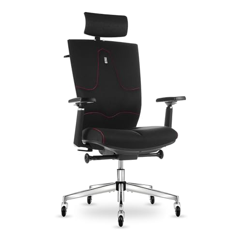 KULIK SYSTEM Ergonomischer Bürostuhl, Bequemer und Verstellbarer Schreibtischstuhl mit Rücken und Lendenwirbelstützsystem, Computerstuhl mit Patentiertem Design zur Linderung von Rückenschmerzen von KULIK SYSTEM