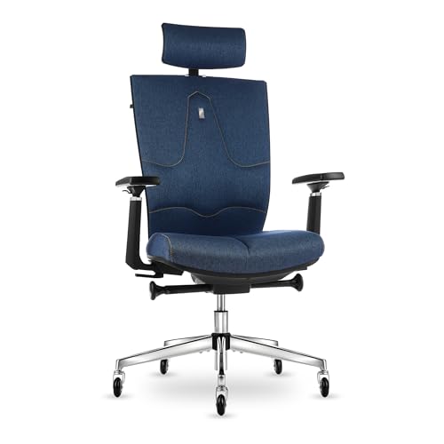 KULIK SYSTEM Ergonomischer Bürostuhl, Bequemer und Verstellbarer Schreibtischstuhl mit Rücken und Lendenwirbelstützsystem, Computerstuhl mit Patentiertem Design zur Linderung von Rückenschmerzen von KULIK SYSTEM