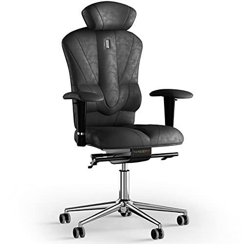 KULIK SYSTEM Ergonomischer Bürostuhl - Bequem & verstellbar, Rücken- & Lendenstütze |Patentiertes Rücken- & Nackenschmerzlinderung| Victory Antara - Schwarz von KULIK SYSTEM