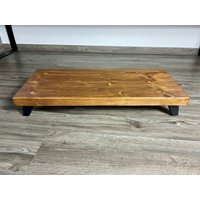 Monitor Erhöhung - Tischaufsatz Tisch Regal Blumenbank Schreibtisch/Deko Massivholz von KULPENBERGdesigns