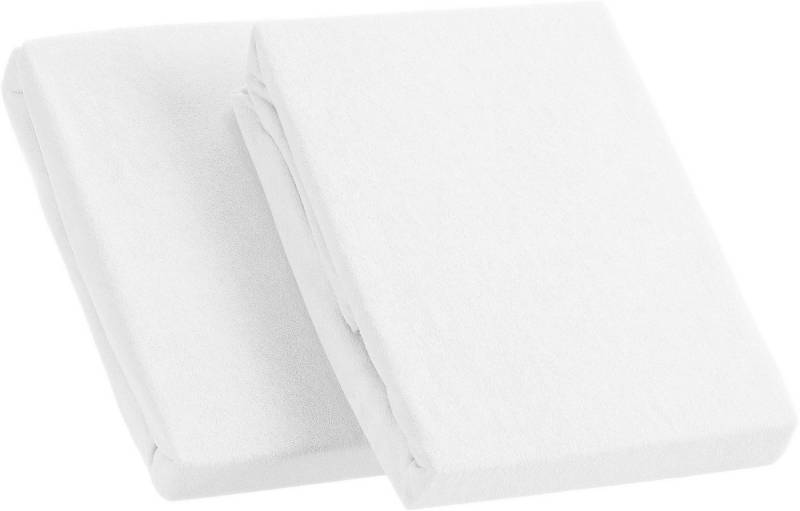 KUM Spannbettlaken Frottee Spannbetttuch, Frottee, Gummizug: rundum, (2 Stück), Frottee Spannbetttuch von KUM