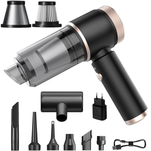 KUMAIGO 4-in-1 Kabelloser Handstaubsauger, Mini Staubsauger für Auto, PC, Küche, Sofa, Büro, mit Tierhaar-Staubbürste KUMAIGO 4-in-1 Kabelloser Handstaubsauger, Mini Staubsauger für Auto, PC, Küche, Sofa, Büro, mit Tierhaar-Staubbürste von KUMAIGO