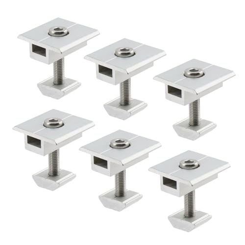 KUMGROT 4,97 cm Solar-PV-Panel-Mittelstütze, Solar-Montageschienen, Aluminium-Montagehalterung, Zubehör für PV-Panel-Unterstützung, 6 Stück weiße Halterungen mit M8-Schraubenschlüssel KUMGROT 4,97 cm Solar-PV-Panel-Mittelstütze, Solar-Montageschienen, Aluminium-Montagehalterung, Zubehör für PV-Panel-Unterstützung, 6 Stück weiße Halterungen mit M8-Schraubenschlüssel von KUMGROT