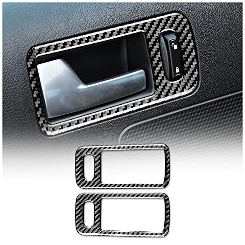 KUNGKIC 2 Stück Auto-Türgriff-Rahmenabdeckungen Kohlefaser Dekorativ Aufkleber Compatible with Ford Mustang GT 2010-2014 Türklinke Innenraum Zubehör von KUNGKIC