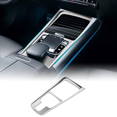 KUNGKIC ABS Auto Mitte Konsole Dekoration Panel Schalthebel Gangschaltung innerer Rahmen Aufkleber Compatible with Mercedes Benz GLB B-Class W247 X247 GLA H247 2019-2022 Zubehör (Silber) von KUNGKIC