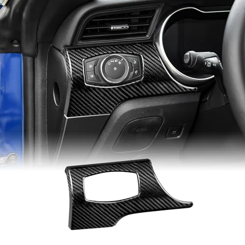 KUNGKIC Compatible with Ford Mustang GT Hartkohlefaser Auto Scheinwerferschalter-Abdeckung Aufkleber Innenraum Dekorativ Für 2015 2016 2017 2018 2019 2020 2021 2022 2023 Zubehör,Schwarz KUNGKIC Compatible with Ford Mustang GT Hartkohlefaser Auto Scheinwerferschalter-Abdeckung Aufkleber Innenraum Dekorativ Für 2015 2016 2017 2018 2019 2020 2021 2022 2023 Zubehör,Schwarz von KUNGKIC