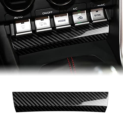 KUNGKIC Hartkohlefaser Auto-Klimaanlagen-Einstellknopf unten dekorativer Aufkleber Innenbereich Compatible with Subaru BRZ Toyota GR86 2021 2022 2023 Zubehör Schwarz von KUNGKIC