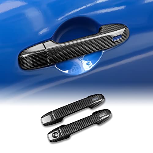 KUNGKIC Hartkohlefaser Auto Türgriffabdeckung Aufkleber Türaußengriff Äußeres Dekorative Compatible with Subaru Toyota GR86 BRZ 2021 2022 2023 Zubehör 2pcs Schwarz von KUNGKIC
