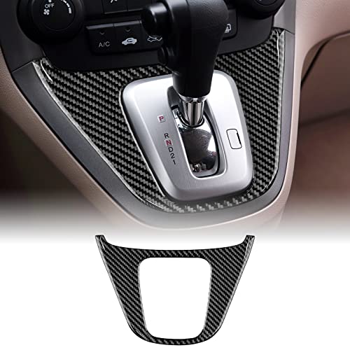 KUNGKIC Kohlefaser Auto Schalthebel Konsole Gangschaltung innerer Rahmen Getriebe Trimmen Aufkleber Innenbereich Compatible with Honda CRV CR-V 2007-2011 Zubehör Schwarz, Stil A von KUNGKIC