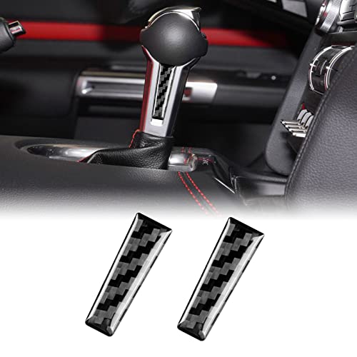 KUNGKIC Kohlefaser Auto-Schaltknauf-Griff Aufkleber Innenbereich Dekorative Schalthebelknauf Compatible with Ford Mustang GT 2015-2022 Zubehör von KUNGKIC