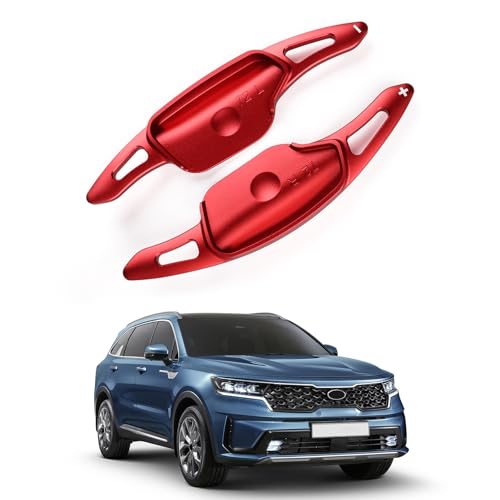 KUNGKIC Lenkradwippe Verlängerung Aluminiumlegierung Schaltwippen für Kia K3 K5 K7 Carnival Seltos Sorento Forte KX3 Seltos (Rot) von KUNGKIC