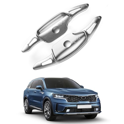 KUNGKIC Lenkradwippe Verlängerung Aluminiumlegierung Schaltwippen für Kia K3 K5 K7 Carnival Seltos Sorento Forte KX3 Seltos (Silber) von KUNGKIC