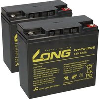 Kunglong - Ersatzakku für Sterling Little Gem 2 und Pearl 2x Kung Long 12V 22Ah Bleiakku Zyklenfest agm von KUNGLONG