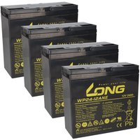 Akkusatz 4x Kung Long 12V (48V) 24Ah für E-Scooter E-Roller E-Mobil von KUNGLONG