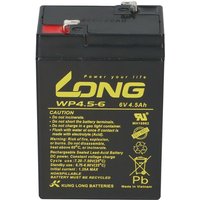 Kunglong - Kung Long WP4.5-6 Blei Akku 6 Volt 4,5Ah mit Faston 4,8mm passend Handlampen Kunglong - Kung Long WP4.5-6 Blei Akku 6 Volt 4,5Ah mit Faston 4,8mm passend Handlampen von KUNGLONG