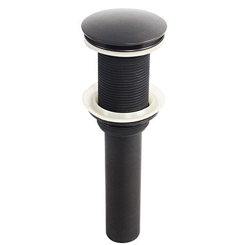 KUNGYO Un-Slotted Basin Waschtischarmatur Push Pop Up Click Clack Maker Stopfen Stopper Ohne Überlauf Fertig (Schwarz) von KUNGYO