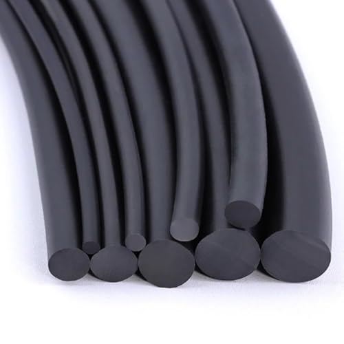 KUNIIS Durchmesser 0,8–6,5 Mm Isolierende NBR-Dichtung, Schwarzer Vollgummistreifen, Runde Ölbeständige Dichtung, 2 Meter(4mm) von KUNIIS