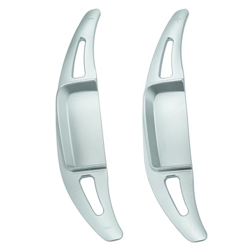 KUNIO 2 Stücke Lenkrad Schaltwippen Verlängerung Paddles Lenkrad passt für Mercedes W206 C-Class W213 LCI E-Class W223 S-Class 2022-up Metall Paddle Shifter Extensions Zubehör Silber von KUNIO