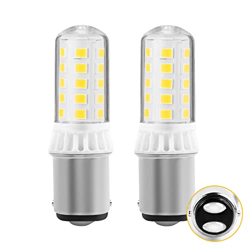 B15D LED Lampe 12V-24V DC/AC, 3W 400 Lumen, Flimmerfrei, CRI85 – B15 Bajonett-Doppelkontakt Für Beleuchtung von Niederspannungsgeräten Boote, Garten- & Landschaftsbeleuchtung (Warmweiß 3000k, 2er-Set) von KUNKA