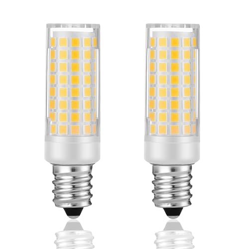 E12 LED Birne 5W-50W E12 Halogen Glühbirne äquivalent AC220V-240V für Kühlschrank, Dunstabzugshaube, Nähmaschine, Tischlampen, Hängelampen, Wandlampen, Deckenlampen Unbekannt (Kaltweiss 6000k, 2Stück) von KUNKA