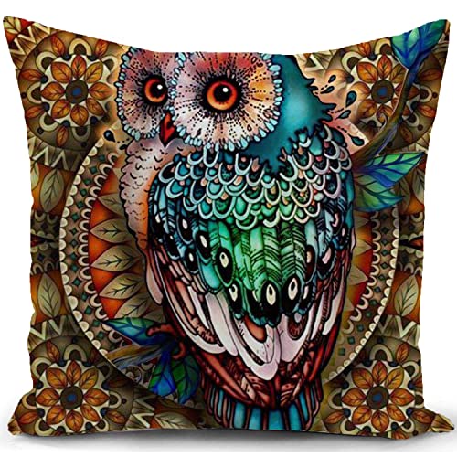 Kissenbezug eulen Kissen deko Geschenke für sofakissen senfgelb kissenbezüge dekokissen couchkissen kissenhülle Sofa Schlafzimmer Wohnzimmer Zimmer zierkissen 45x45 cm von KUNQIAN