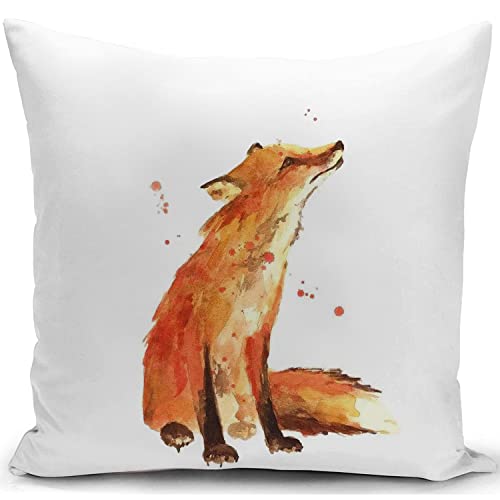 Kissenbezug Fuchs Kissen deko Geschenke für Frauen sofakissen kissenbezüge dekokissen couchkissen kissenhülle Sofa Schlafzimmer Wohnzimmer zierkissen 45x45 cm von KUNQIAN