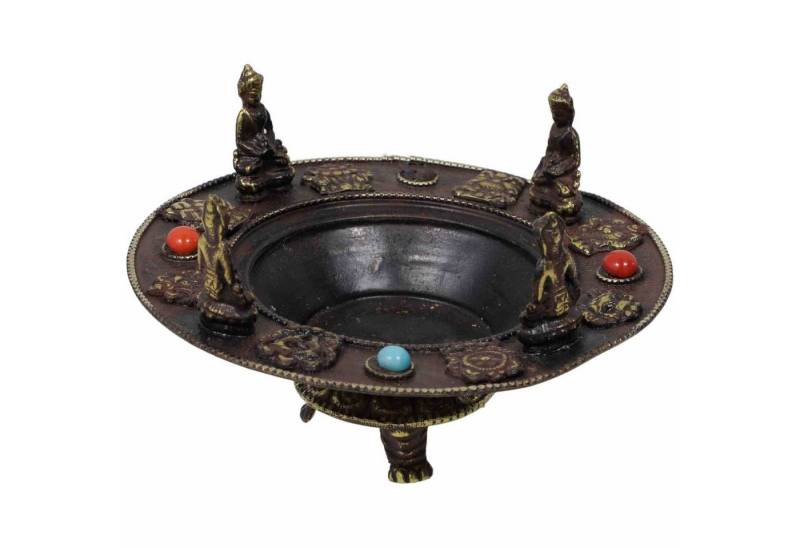 KUNST UND MAGIE Räucherschale Tibetisches Räuchergefäß Kerzenständer Räucherschale Buddha von KUNST UND MAGIE