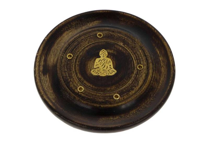 KUNST UND MAGIE Räucherstäbchen-Halter Buddha Halter Räucherstäbchen Kegel Räucherstäbchenhalter Holz Indien von KUNST UND MAGIE