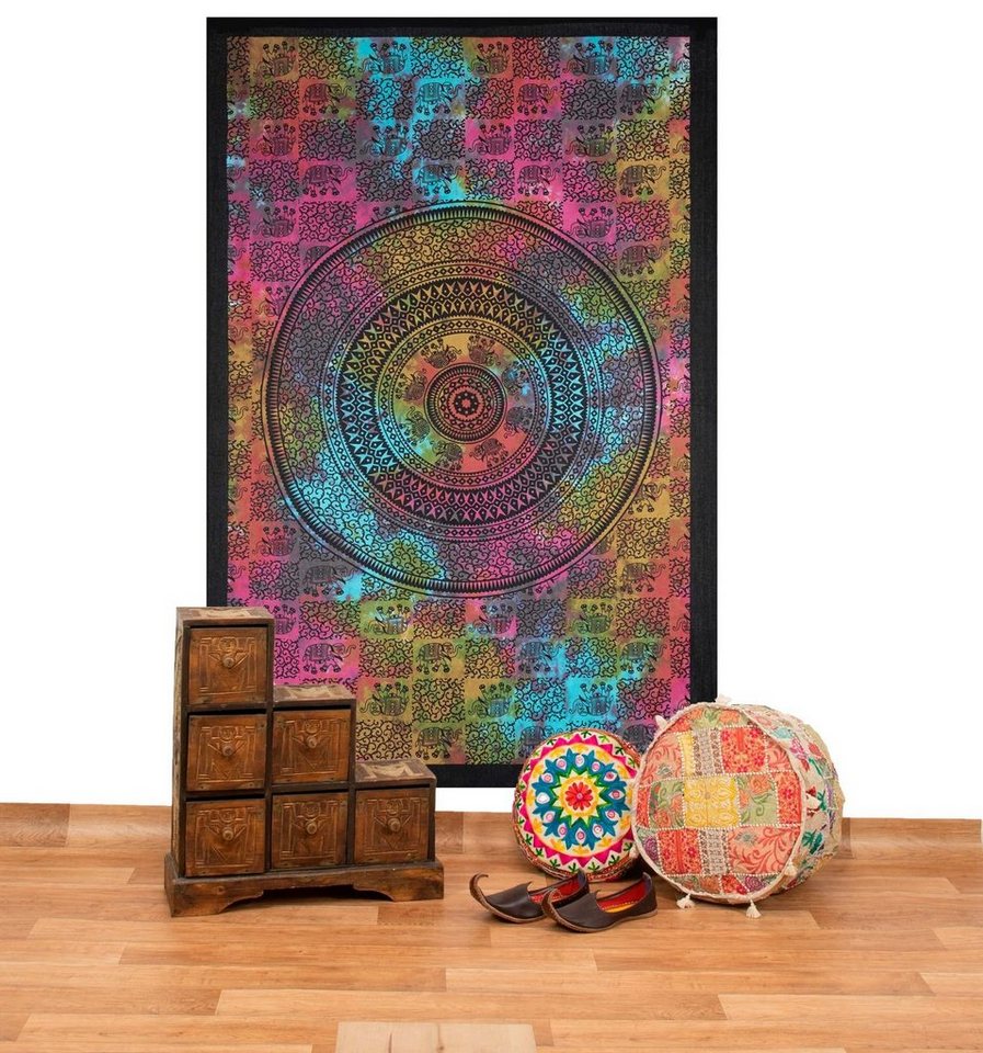 KUNST UND MAGIE Wandteppich Tagesdecke Wandbehang Deko Tuch Elefant Mandala ca 135 x 200cm Boho KUNST UND MAGIE Wandteppich Tagesdecke Wandbehang Deko Tuch Elefant Mandala ca 135 x 200cm Boho von KUNST UND MAGIE