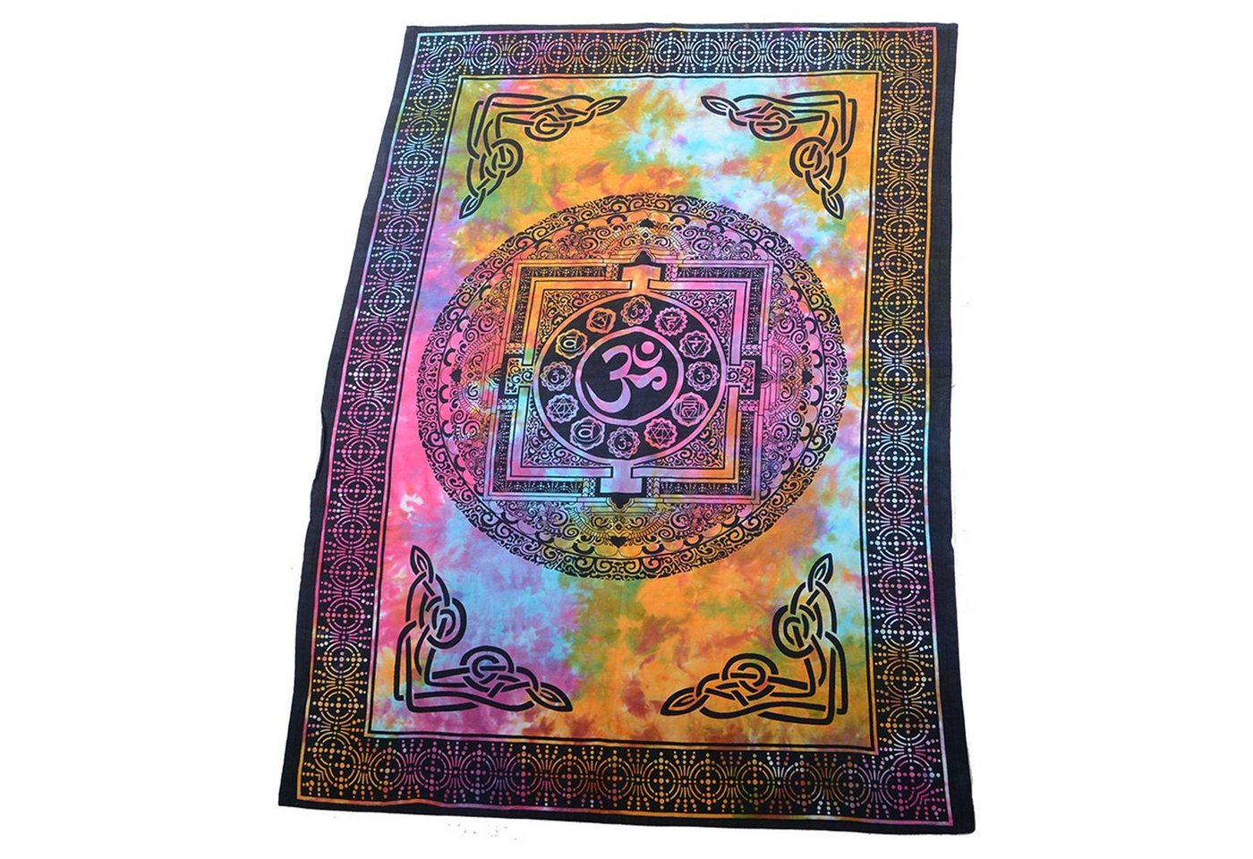 Wandteppich Kunst und Magie Wandbehang Mandala - Om Yantra ca. 105 x 73 cm, KUNST UND MAGIE von KUNST UND MAGIE