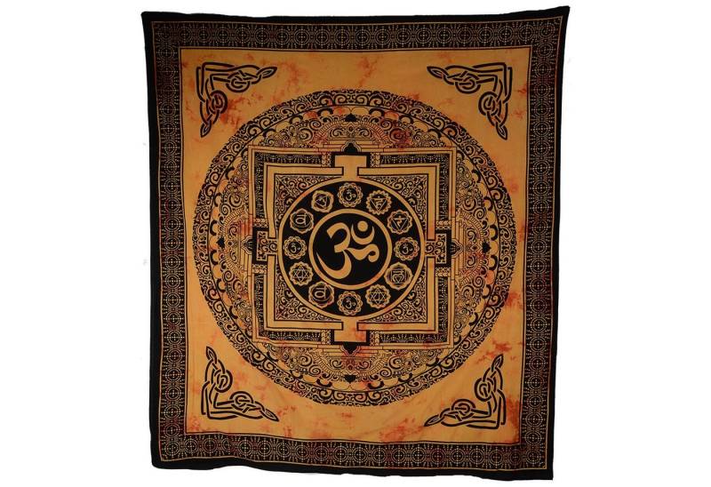KUNST UND MAGIE Wandteppich Kunst und Magie Wandbehang Om Mandala ca. 235 x 205 cm von KUNST UND MAGIE