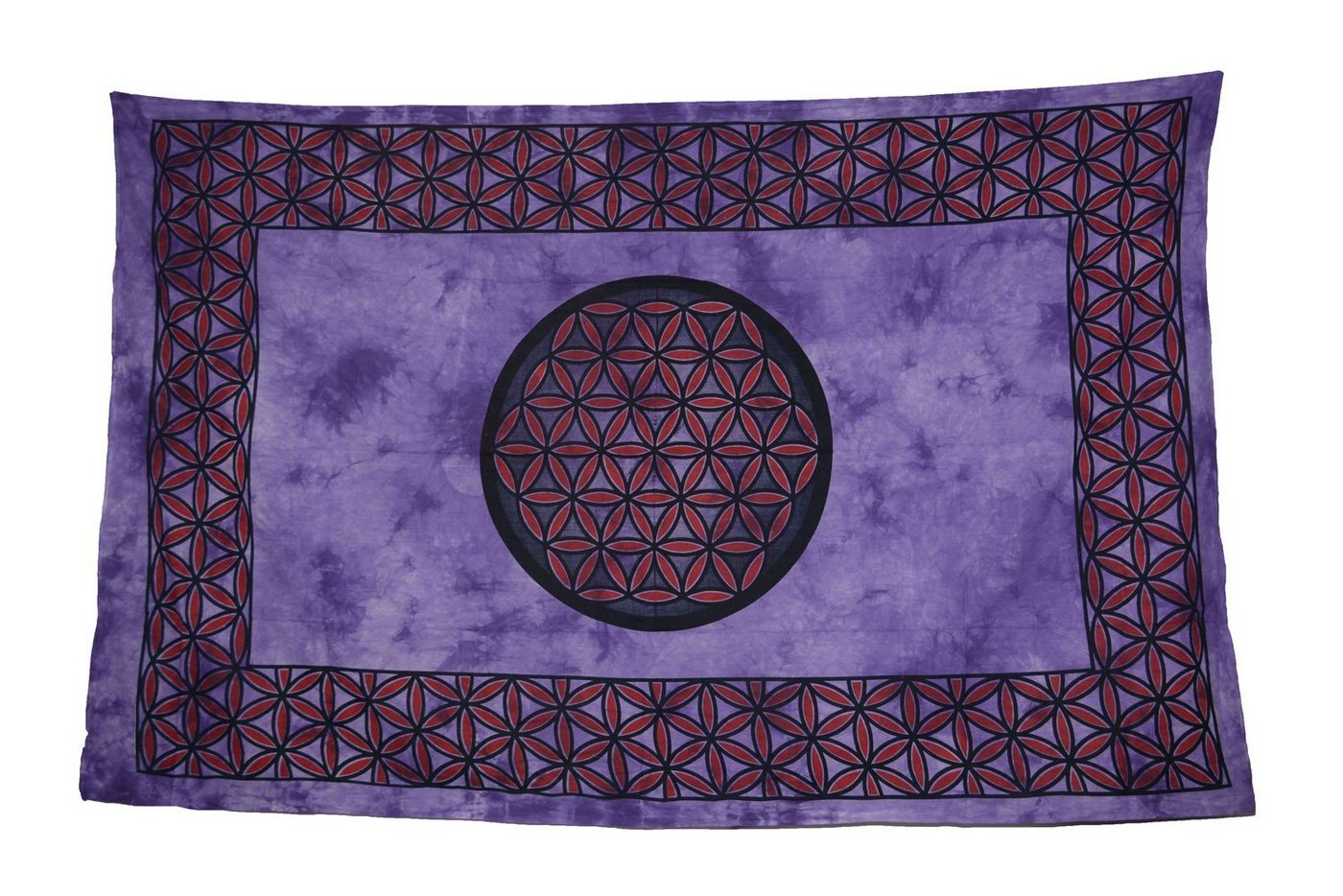 Wandteppich Tagesdecke Wandbehang Blume des Lebens Mandala Indien ca 205x140cm, KUNST UND MAGIE von KUNST UND MAGIE