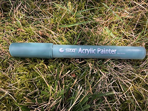 KUNSTIFY Acrylstifte Einzeln Vert Fonce Marker permanent wasserfest, Filzstift Folienstift für Holz DIY-Handwerk Glas Metall Stein Keramik Stoff Fotoalbum Geschenk Leinwand Garten von KUNSTIFY