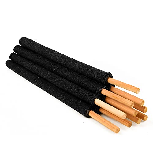 KUNSTIFY Wachsfackeln | 25 Stück mit 60 min Brenndauer Wachs Fackeln mit Handschutz Erwachsene Kinder Wanderung, Fackel Feuerfackel Feuer Garten Laterne Nachtwanderung Lagerfeuer Feuerwerk Outdoor von KUNSTIFY