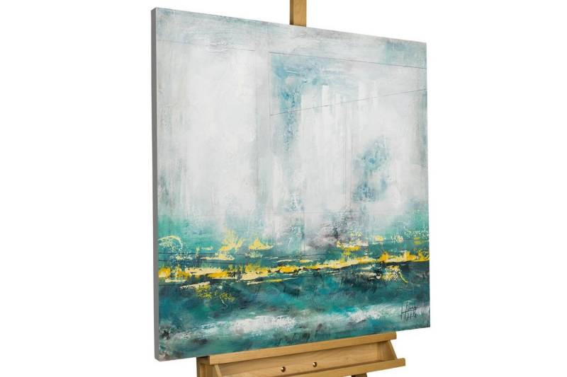 KUNSTLOFT Gemälde Another Perspective 80x80 cm, Leinwandbild 100% HANDGEMALT Wandbild Wohnzimmer von KUNSTLOFT