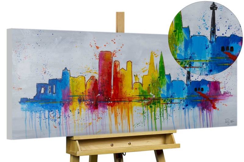 KUNSTLOFT Gemälde Colonia variopinta 120x60 cm, Leinwandbild 100% HANDGEMALT Wandbild Wohnzimmer KUNSTLOFT Gemälde Colonia variopinta 120x60 cm, Leinwandbild 100% HANDGEMALT Wandbild Wohnzimmer von KUNSTLOFT