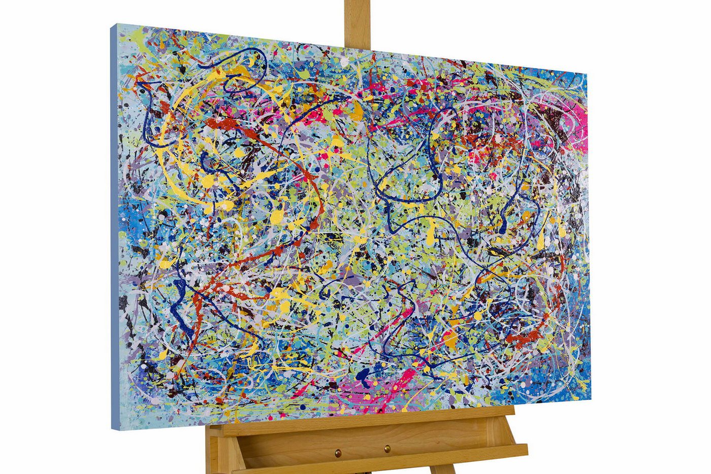 KUNSTLOFT Gemälde Colourful Ideas 100x75 cm, Leinwandbild 100% HANDGEMALT Wandbild Wohnzimmer von KUNSTLOFT
