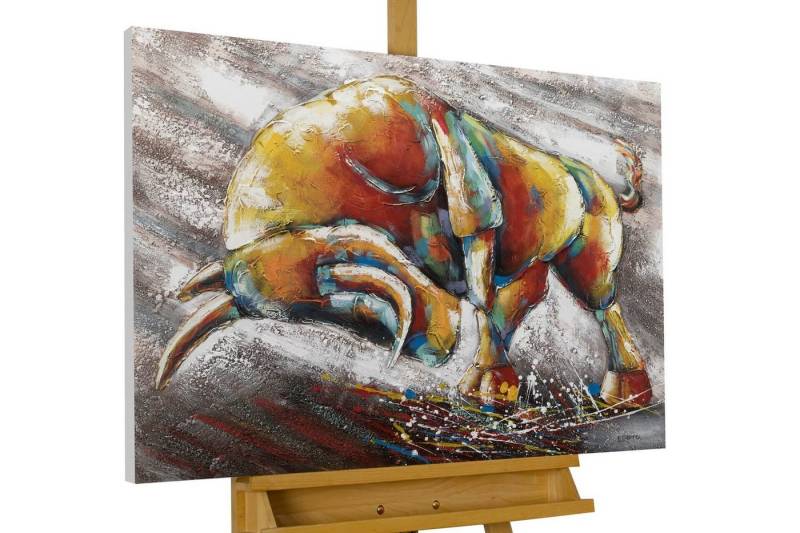 KUNSTLOFT Gemälde Innere Stärke 100x75 cm, Leinwandbild 100% HANDGEMALT Wandbild Wohnzimmer von KUNSTLOFT