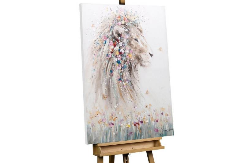 KUNSTLOFT Gemälde König der Savanne 75x100 cm, Leinwandbild 100% HANDGEMALT Wandbild Wohnzimmer KUNSTLOFT Gemälde König der Savanne 75x100 cm, Leinwandbild 100% HANDGEMALT Wandbild Wohnzimmer von KUNSTLOFT