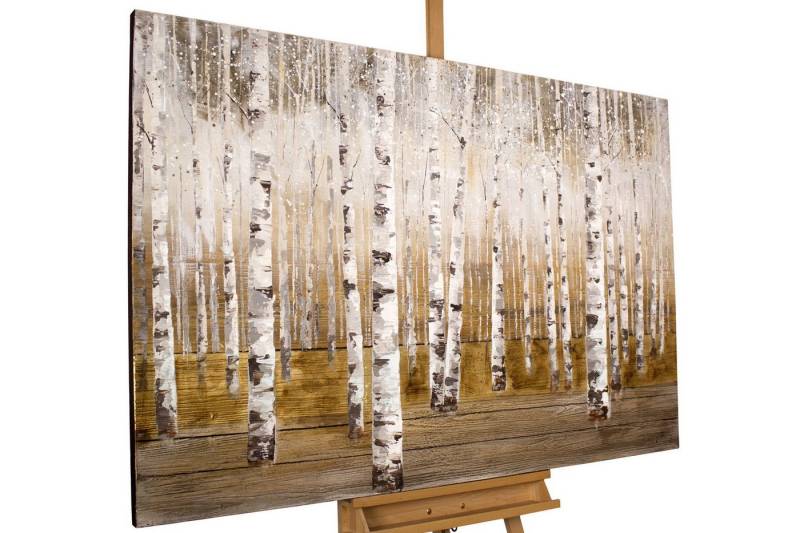 KUNSTLOFT Gemälde Morgentau im Birkenwald 120x80 cm, Leinwandbild 100% HANDGEMALT Wandbild Wohnzimmer KUNSTLOFT Gemälde Morgentau im Birkenwald 120x80 cm, Leinwandbild 100% HANDGEMALT Wandbild Wohnzimmer von KUNSTLOFT