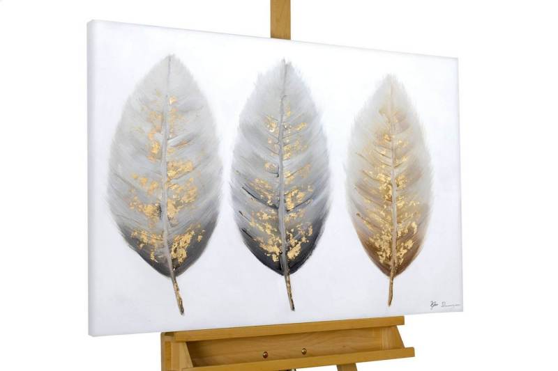 KUNSTLOFT Gemälde Schwebender Zauber 100x75 cm, Leinwandbild 100% HANDGEMALT Wandbild Wohnzimmer von KUNSTLOFT