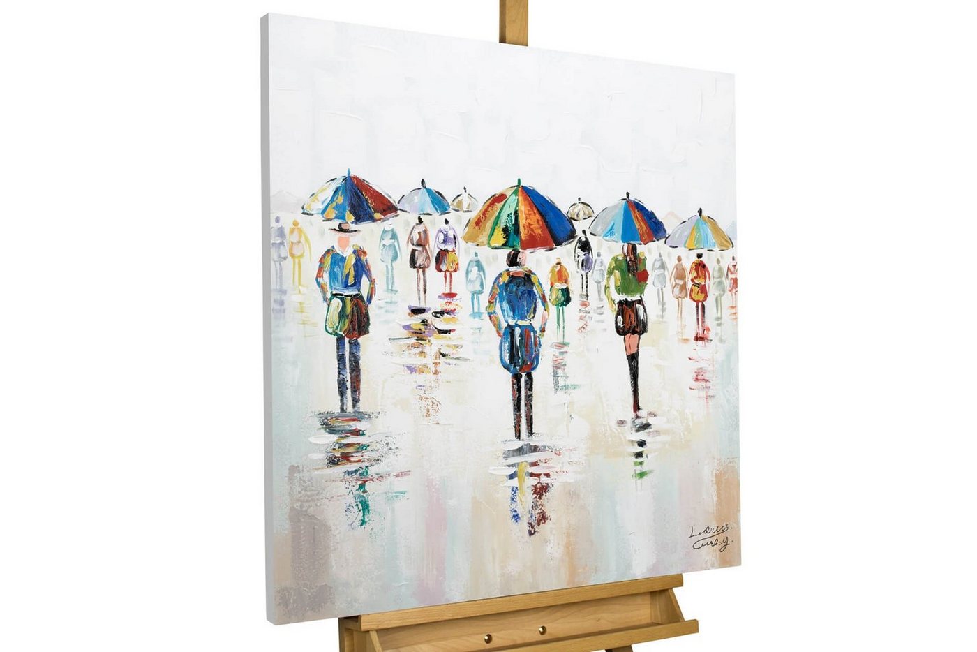 KUNSTLOFT Gemälde Süße Regengüsse 80x80 cm, Leinwandbild 100% HANDGEMALT Wandbild Wohnzimmer KUNSTLOFT Gemälde Süße Regengüsse 80x80 cm, Leinwandbild 100% HANDGEMALT Wandbild Wohnzimmer von KUNSTLOFT