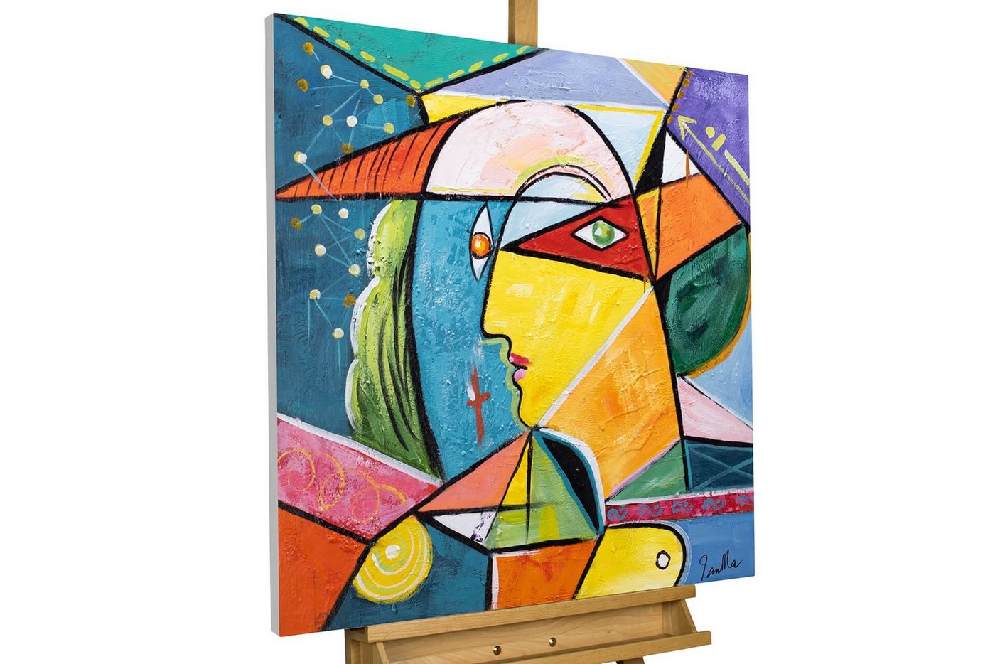 KUNSTLOFT Gemälde Traum voller Fantasie 80x80 cm, Leinwandbild 100% HANDGEMALT Wandbild Wohnzimmer von KUNSTLOFT