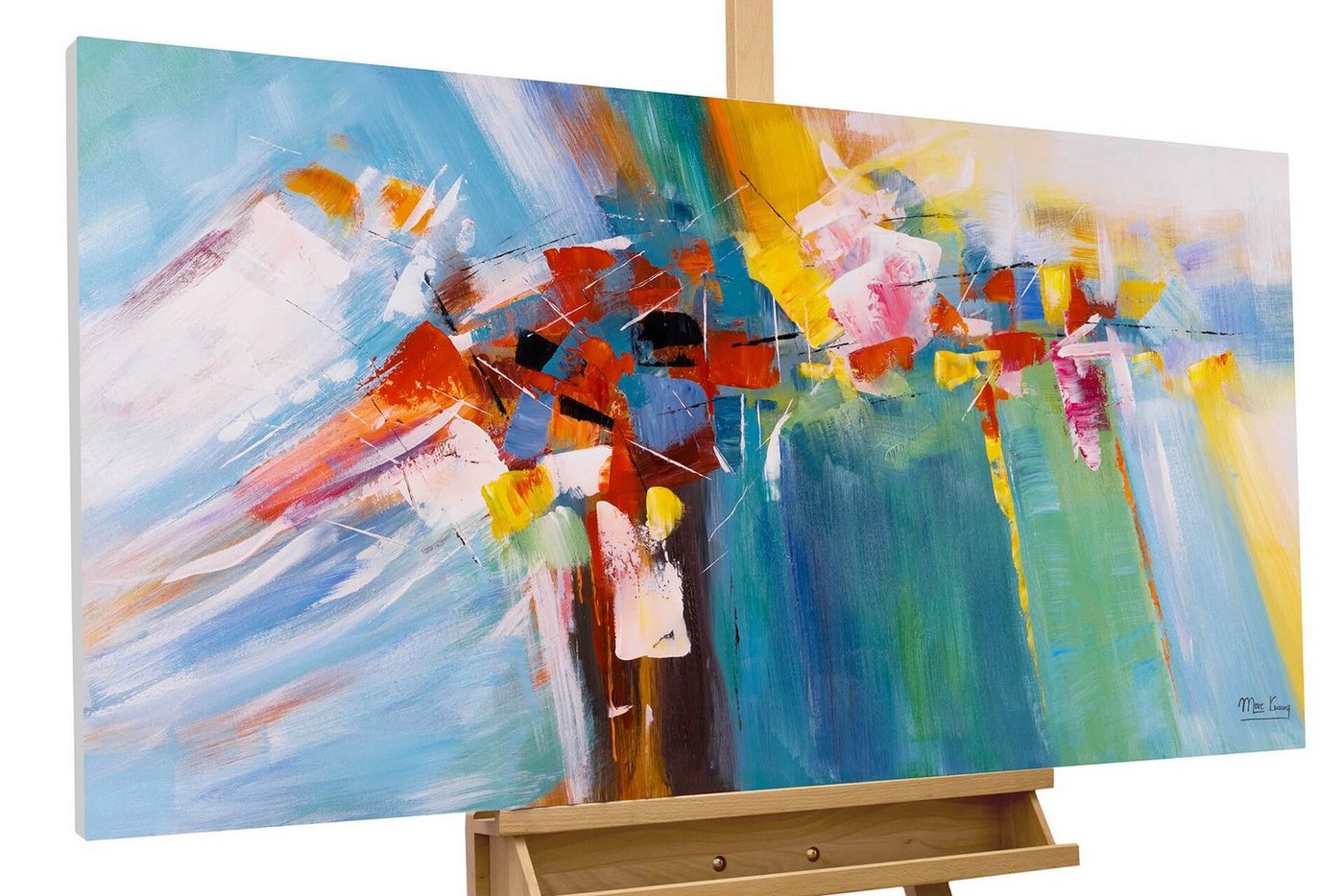 KUNSTLOFT Gemälde Zauberhaftes Riff 120x60 cm, Leinwandbild 100% HANDGEMALT Wandbild Wohnzimmer von KUNSTLOFT