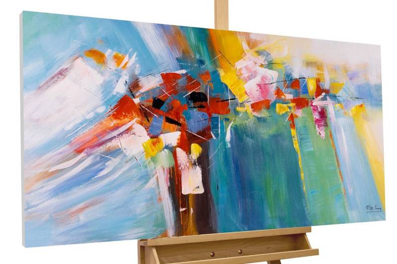 KUNSTLOFT Gemälde Zauberhaftes Riff 120x60 cm, Leinwandbild 100% HANDGEMALT Wandbild Wohnzimmer von KUNSTLOFT