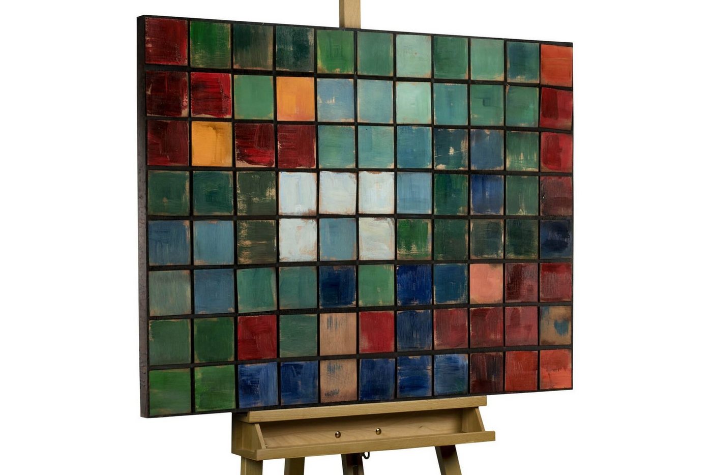 KUNSTLOFT Holzbild Farbenfrohe Pracht 100x70 cm, handgefertiges Wandbild aus Holz KUNSTLOFT Holzbild Farbenfrohe Pracht 100x70 cm, handgefertiges Wandbild aus Holz von KUNSTLOFT