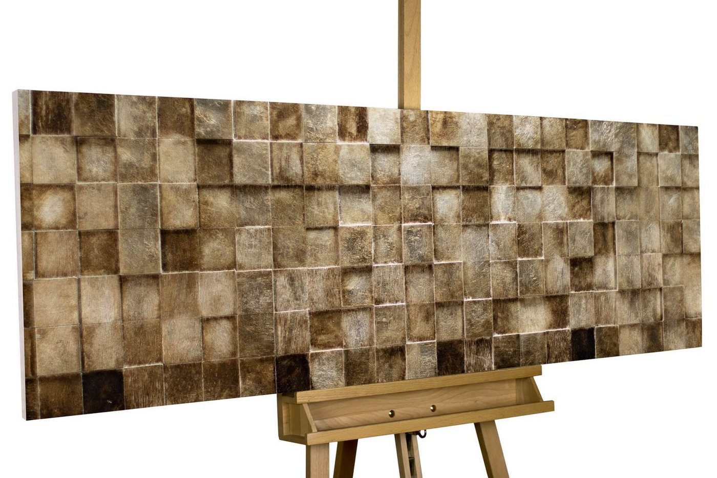 KUNSTLOFT Holzbild The Matrix 144x44 cm, handgefertiges Wandbild aus Holz KUNSTLOFT Holzbild The Matrix 144x44 cm, handgefertiges Wandbild aus Holz von KUNSTLOFT