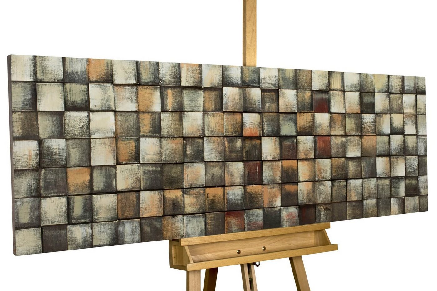 KUNSTLOFT Holzbild World beyond 144x44 cm, handgefertiges Wandbild aus Holz KUNSTLOFT Holzbild World beyond 144x44 cm, handgefertiges Wandbild aus Holz von KUNSTLOFT