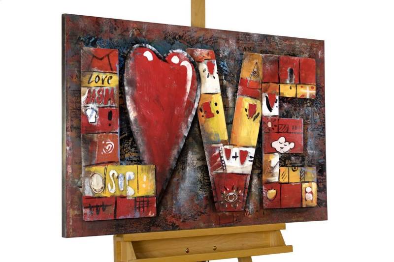 KUNSTLOFT Metallbild Schönstes Gefühl 90x60 cm, handgefertiges Wandrelief 3D KUNSTLOFT Metallbild Schönstes Gefühl 90x60 cm, handgefertiges Wandrelief 3D von KUNSTLOFT