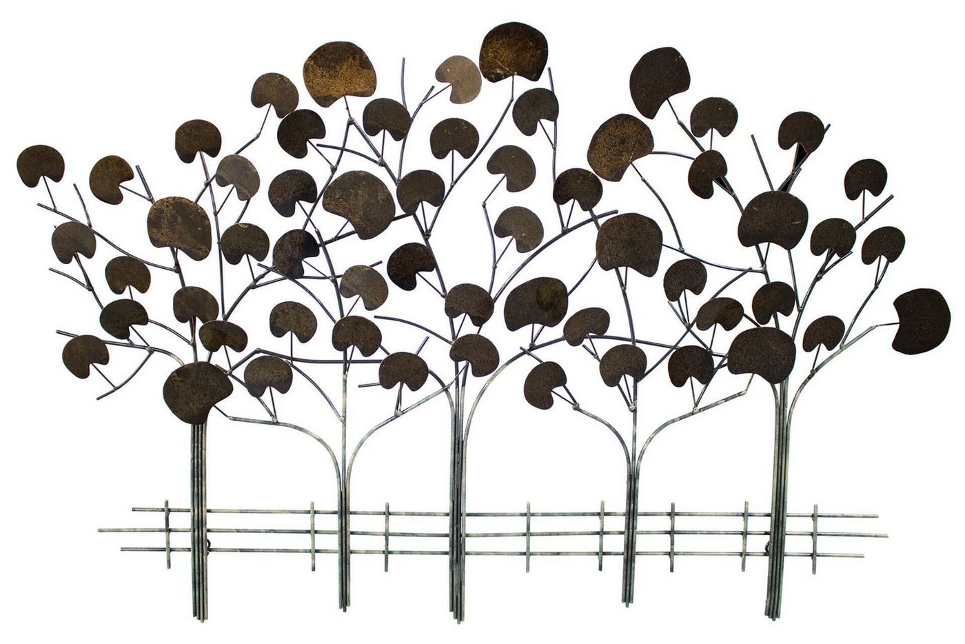 KUNSTLOFT Wanddekoobjekt Serenade der Bäume 113x76x5 cm, handgefertigte Wanddeko Metall von KUNSTLOFT